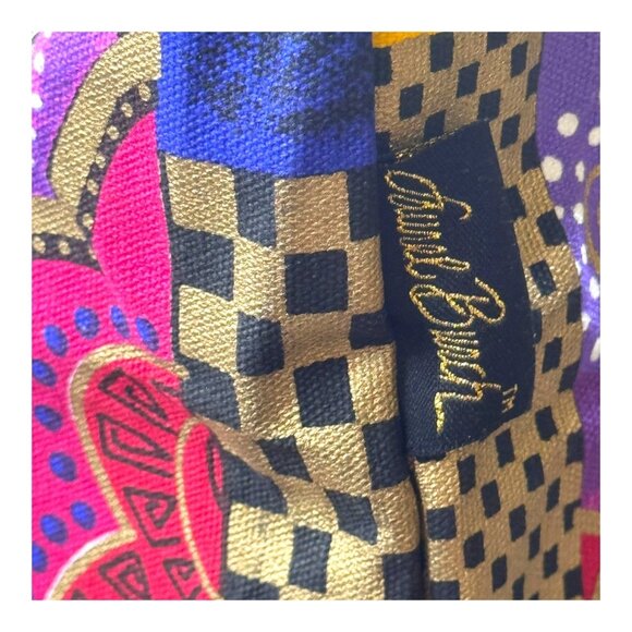 Laurel Burch Colorful Black Cat Shoulder Purse Pocketbook Canvas Tote Bag NEW - Picture 9 of 16